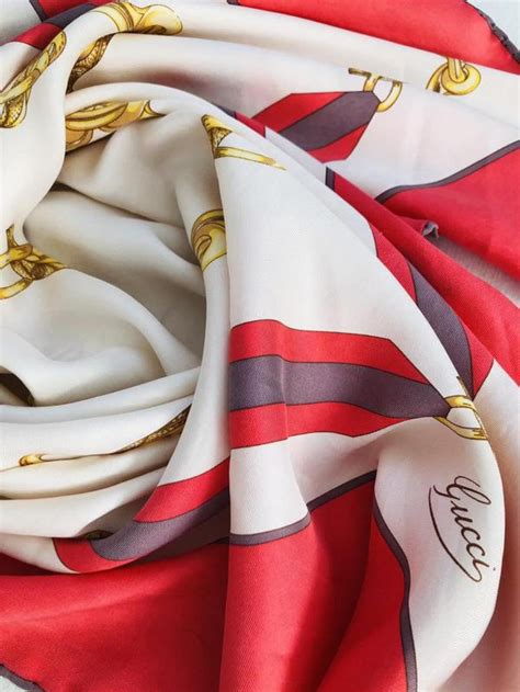 gucci silk striped scarf|gucci silk scarf vintage.